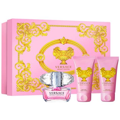 versace bright crystal geschenkset 50ml edt 100ml body lotion|versace bright crystal photos.